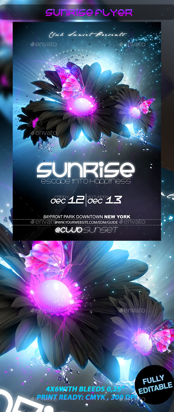Sunrise Flyer - Events Flyers