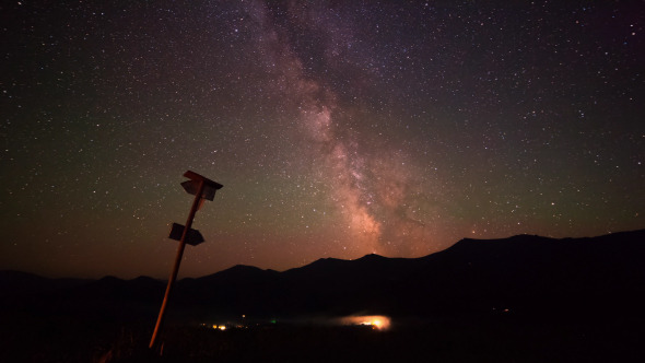 Milky Way Galaxy over the Mountains Milky Way Galaxy over the Mountains
