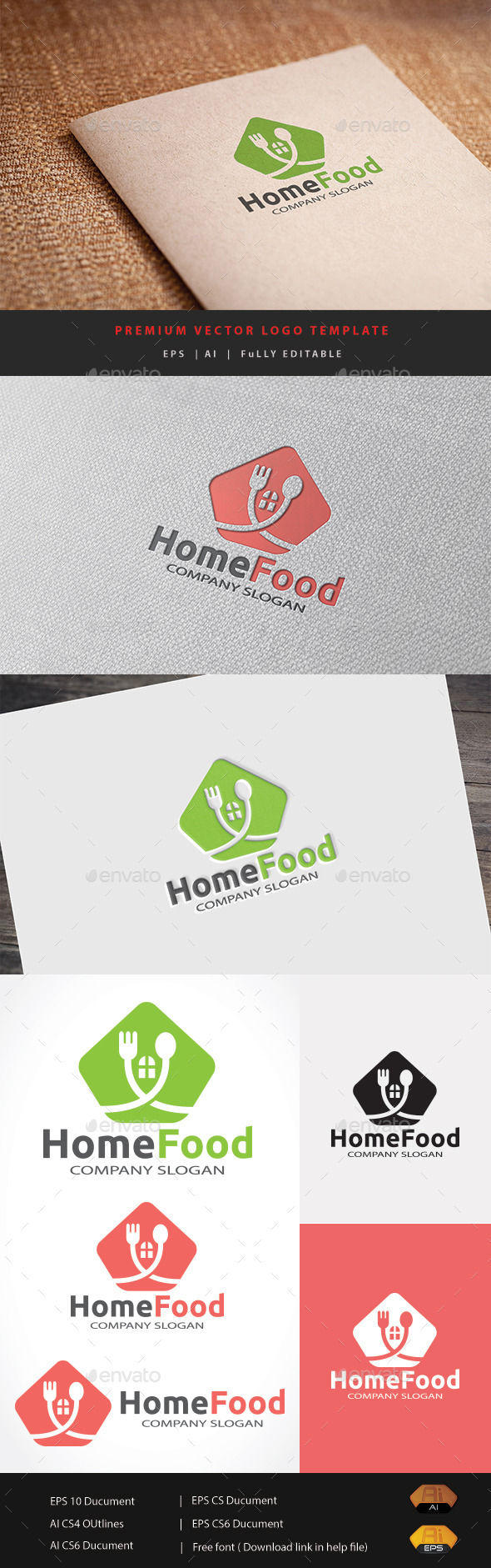 Home Food - Food Logo Templates