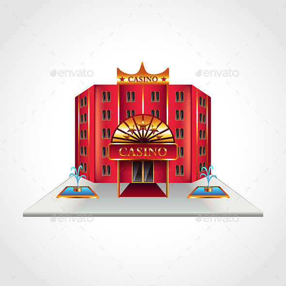Casino Building Isolated Vector Illustration - Man-made Objects Objects