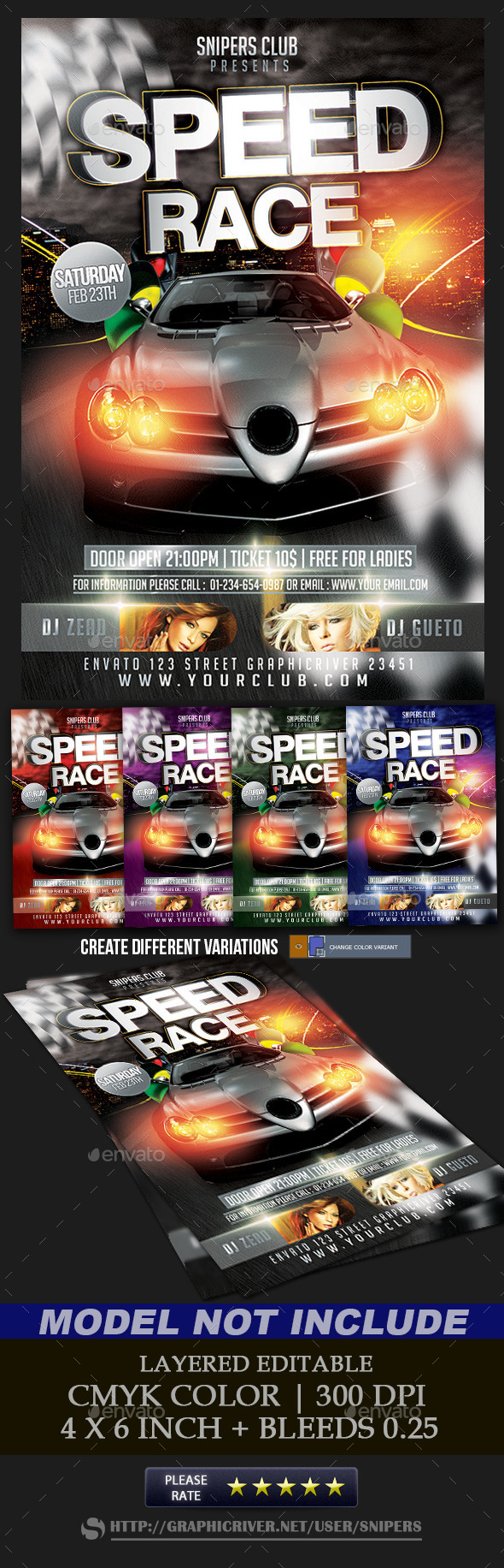 Speed Race - Events Flyers