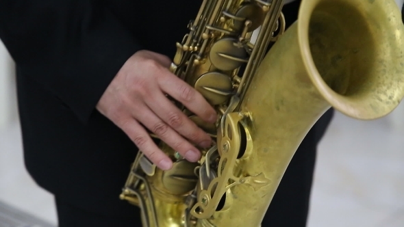 Man Playing Saxophone Man Playing Saxophone