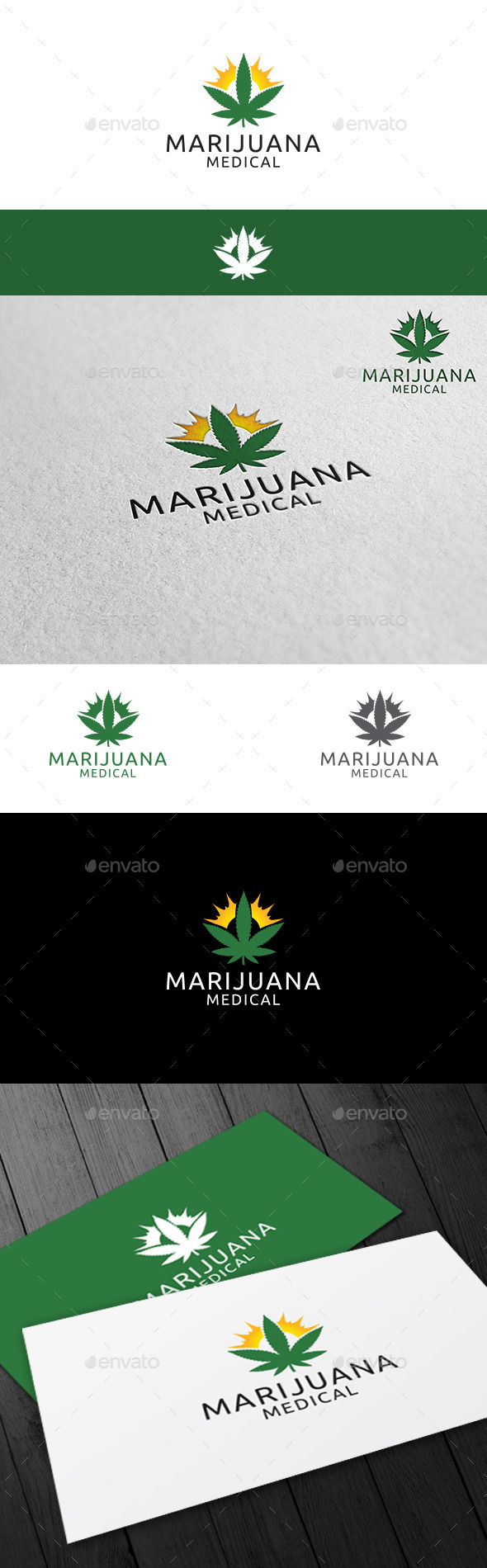 Marijuana Medical - Nature Logo Templates