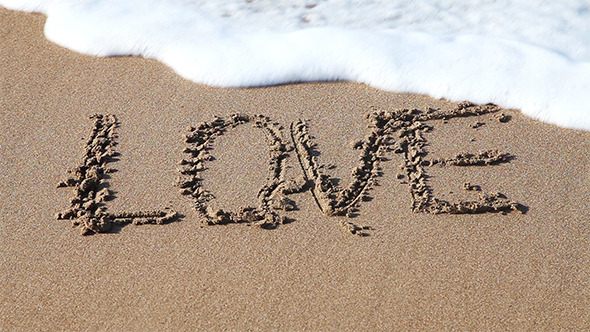 Word Love Drawn in The Sand Word Love Drawn in The Sand