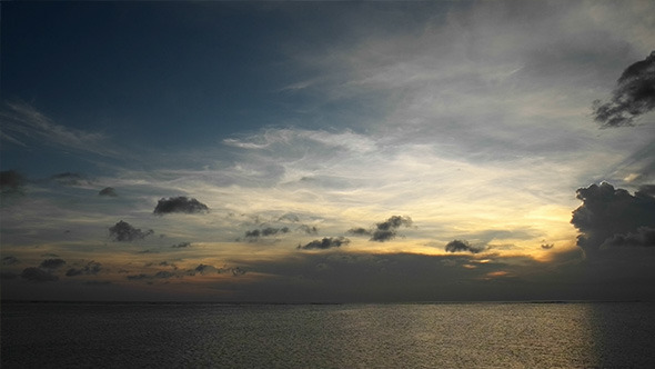 Evening Ocean with Clouds