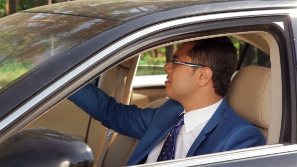 Businessman Corrects Mirror Businessman Corrects Mirror