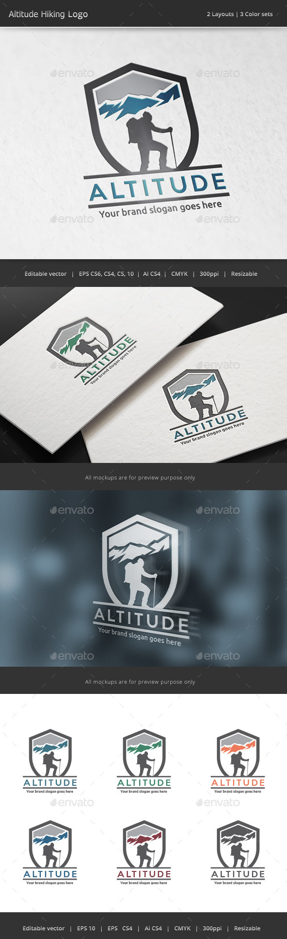 Altitude Trekking Logo - Nature Logo Templates