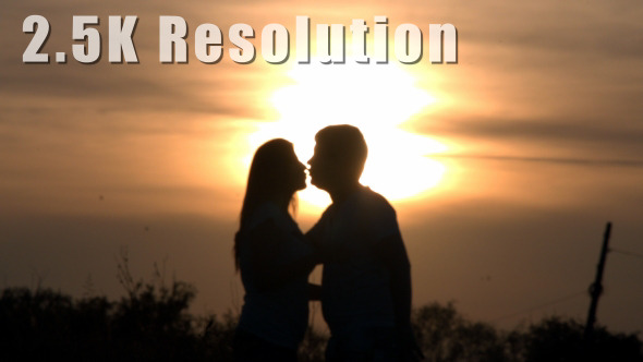 Romantic Couple into Sunset Romantic Couple into Sunset