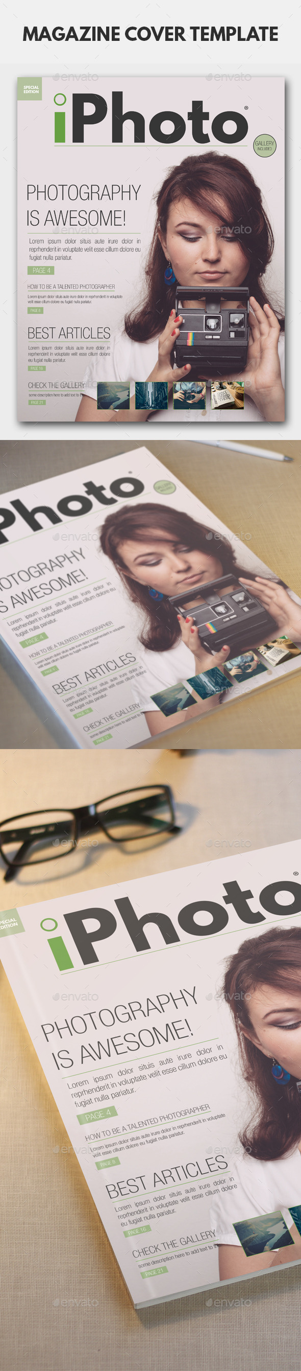 Magazine Cover Template - Magazines Print Templates