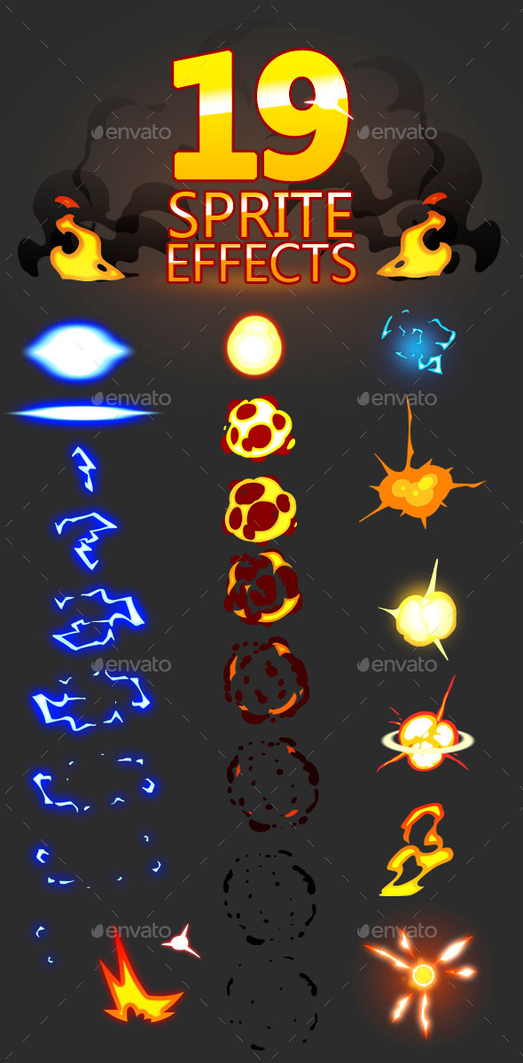 19 sprite effects - Sprites Game Assets