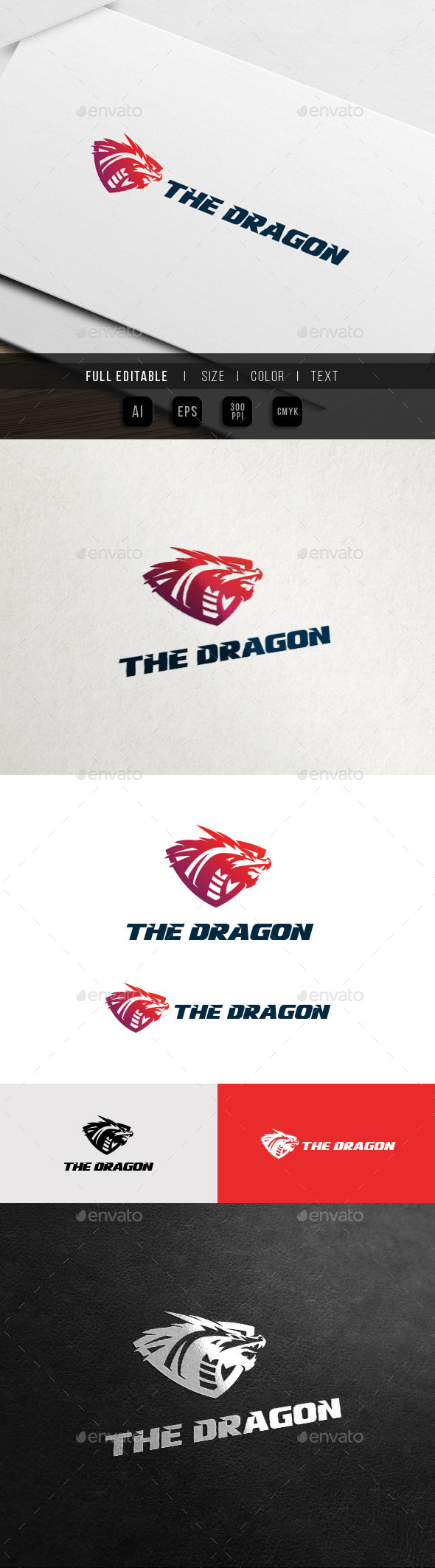 Dragon Shield - Game Team Logo - Crests Logo Templates