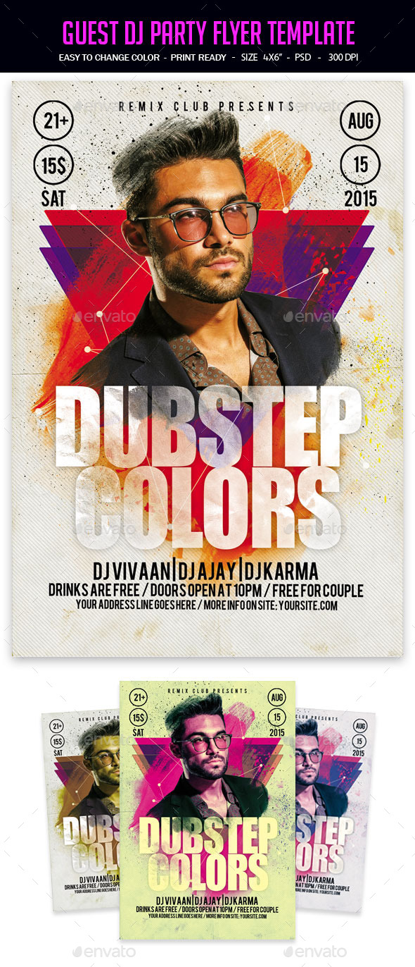 Guest Dj Party Flyer Template - Clubs & Parties Events