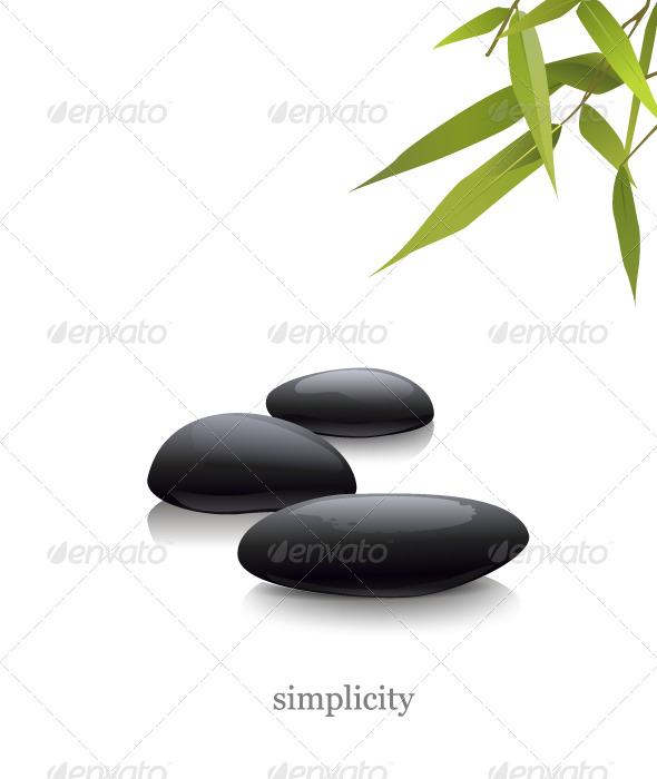 stones and bamboo - Conceptual Vectors