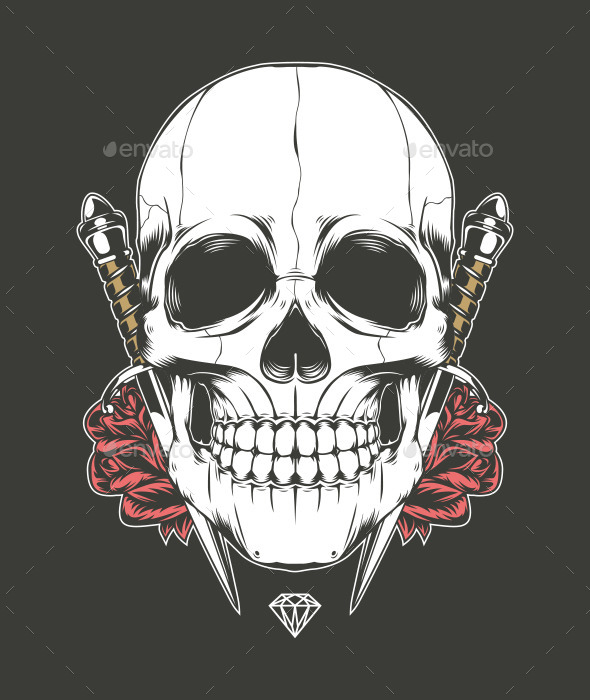 Skull Rose and Dagger Skull Rose and Dagger