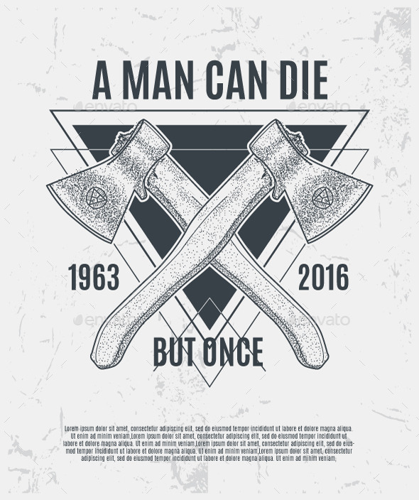 Two Dotwork Axes with Modern Street Style - Tattoos Vectors