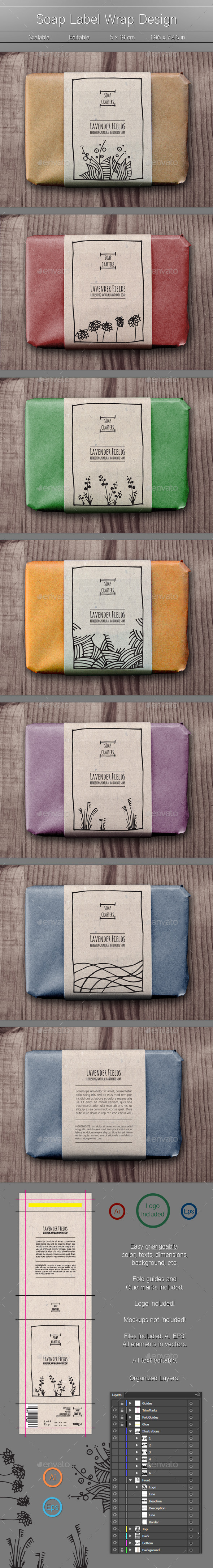 Download Soap Wrap Labels by mihalymm | GraphicRiver