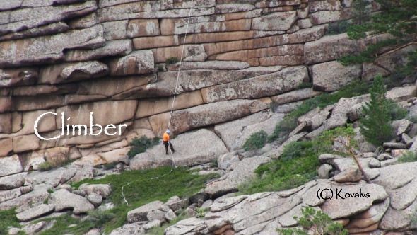 Climber On The Cliff