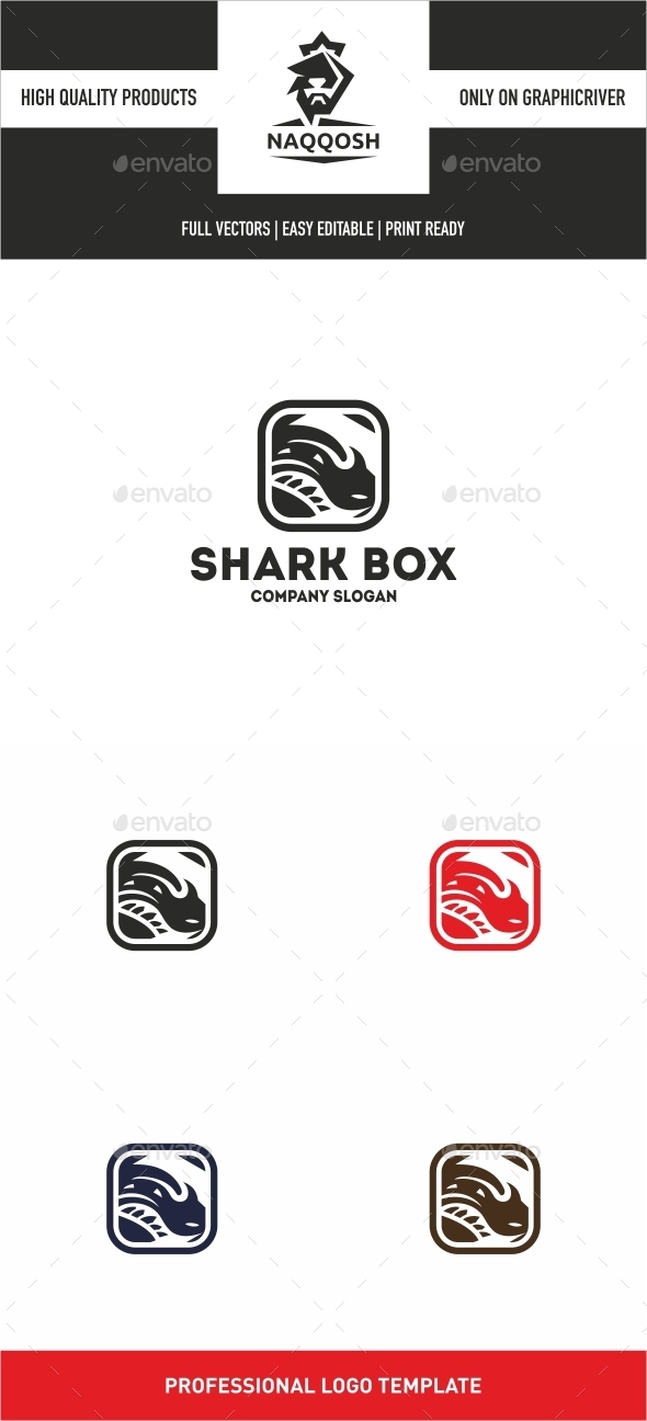 Shark Box - Animals Logo Templates