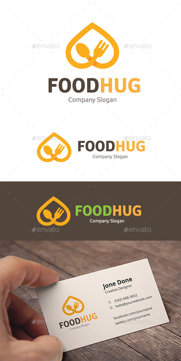 Food Hug - Food Logo Templates