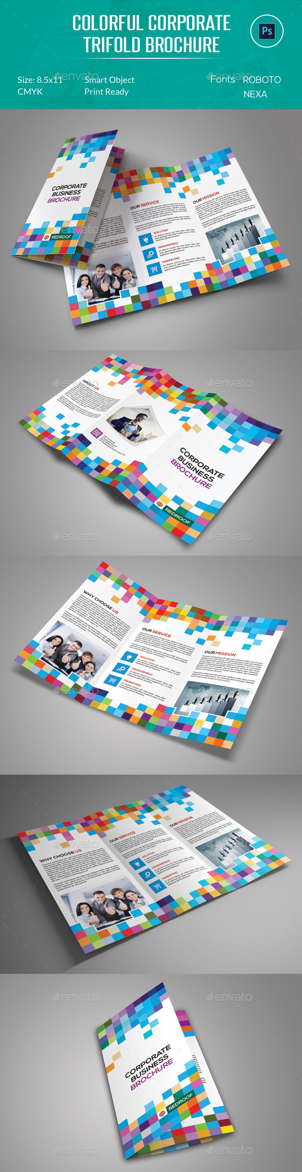 Colorful Corporate Trifold Brochure - Corporate Brochures
