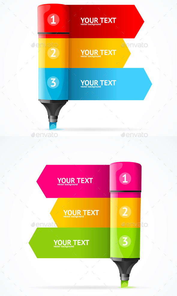 Marker Highlighter Option Banner - Miscellaneous Vectors