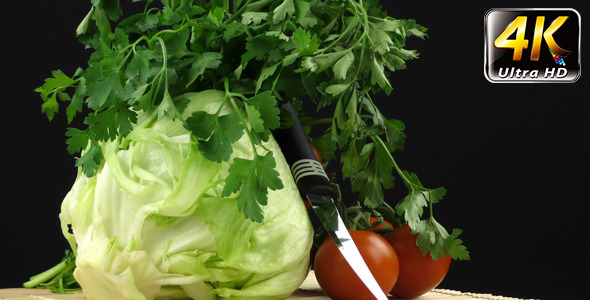 Cabbage Parsley Tomato and Knife 2 Cabbage Parsley Tomato and Knife 2