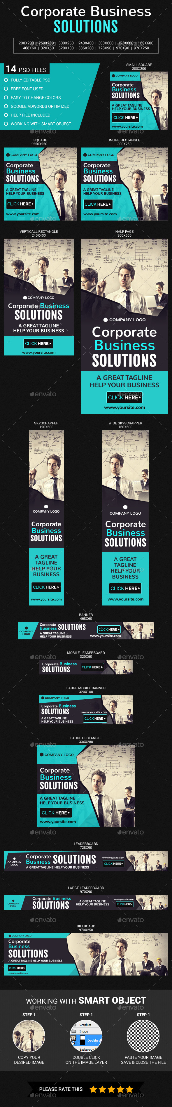 Corporate Business - Banners & Ads Web Elements