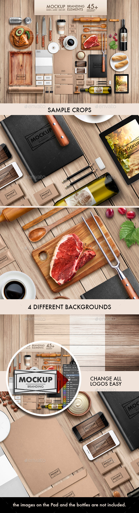 Branding Elements Mock-Up Vol 01 - Product Mock-Ups Graphics
