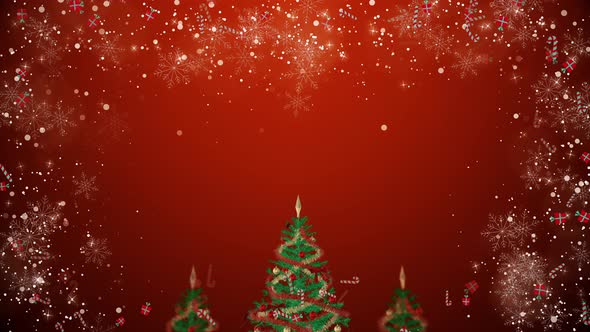 Christmas Frame Snowflakes Decoration 4K
