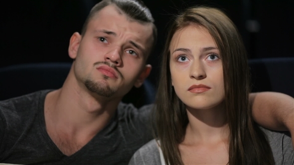 Young Couple Watching Movie Young Couple Watching Movie