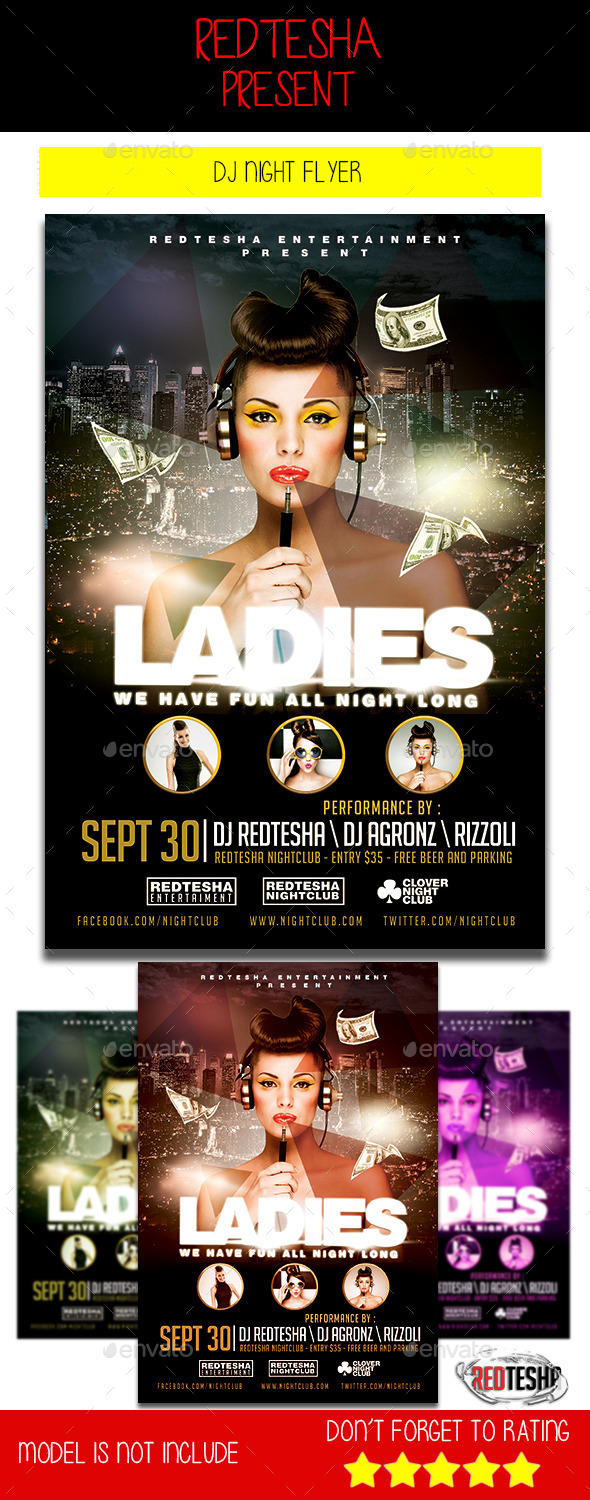 DJ Night Flyer - Clubs & Parties Events