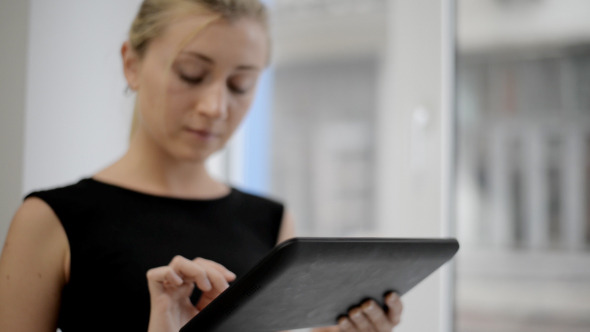 Girl Using Tablet PC Girl Using Tablet PC