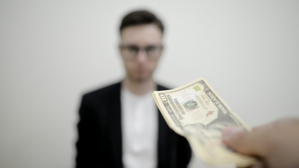 Man Receiving Money Man Receiving Money