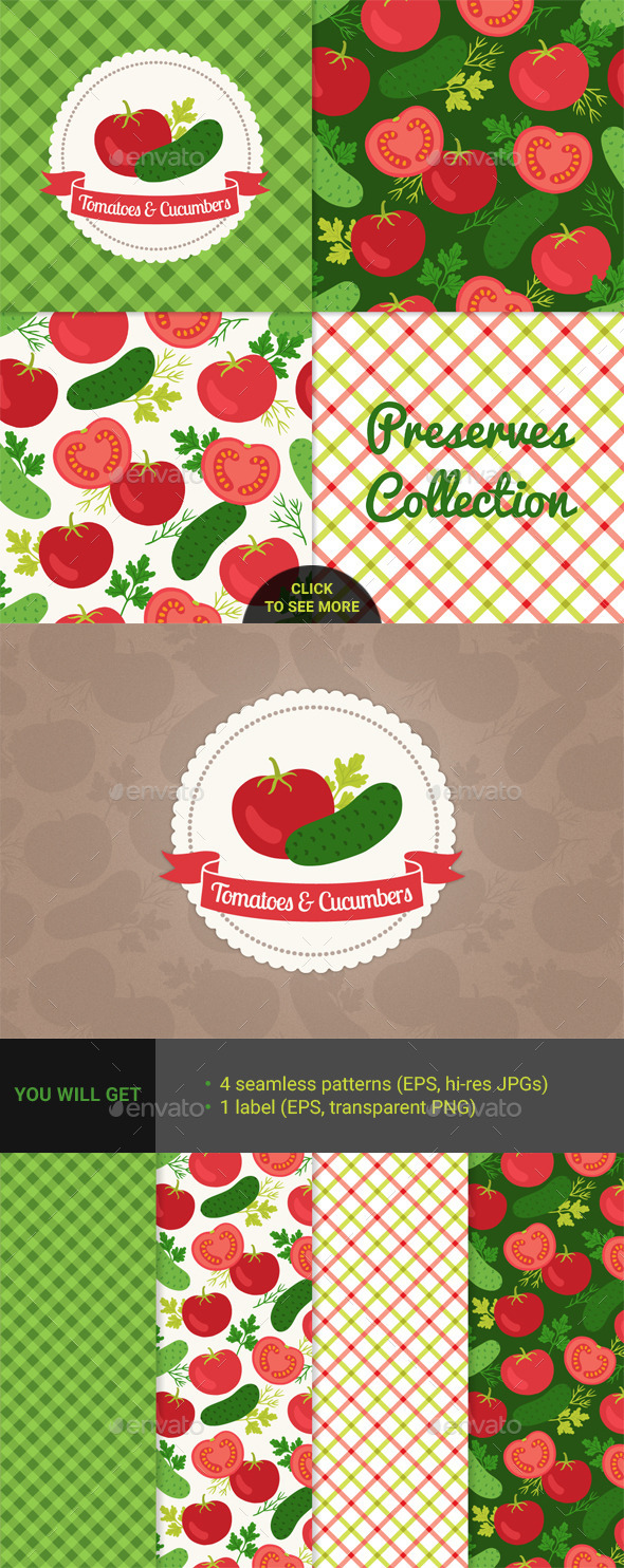 Tomatoes and Cucumbers - Food Objects