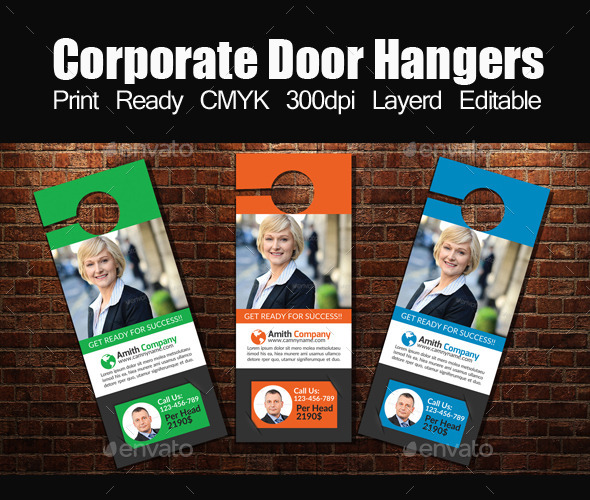 Corporate Door Hangers Template - Miscellaneous Events