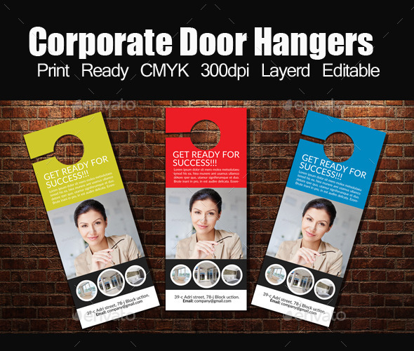 Corporate Door Hangers Template - Miscellaneous Events