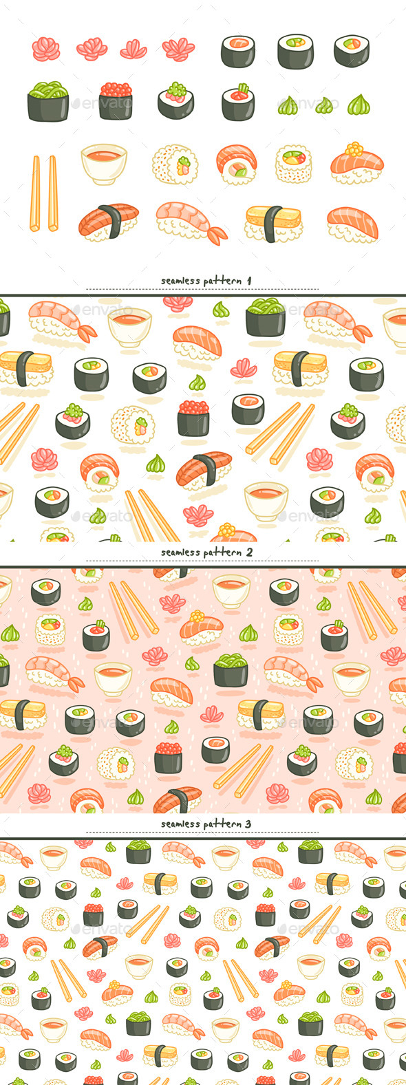 Sushi Set - Food Objects