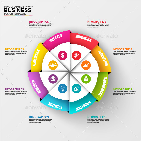 Abstract 3D Business Diagram Infographic - Infographics