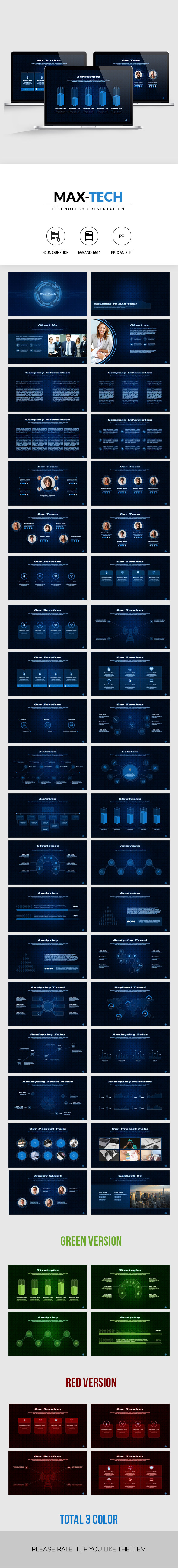 Max-Tech | Technology PowerPoint Presentation - Business PowerPoint Templates