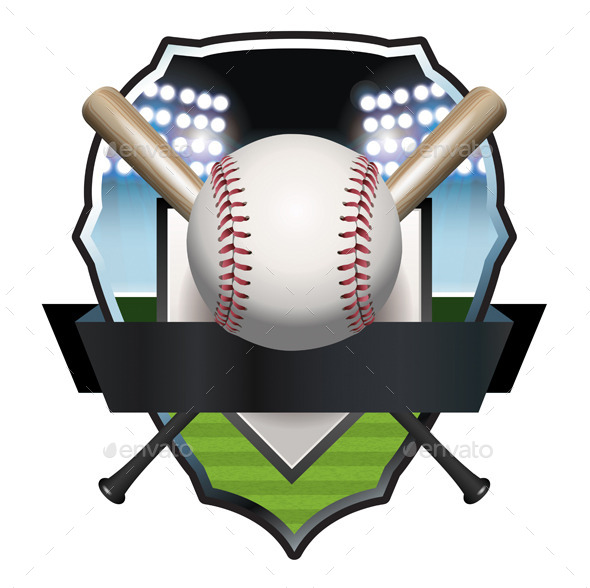 Baseball Badge Illustration - Sports/Activity Conceptual