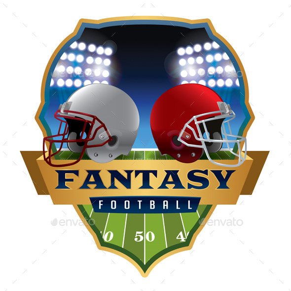 American Fantasy Football Emblem Illustration - Sports/Activity Conceptual