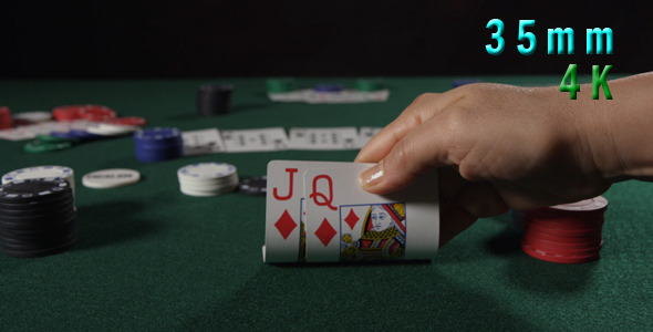 Poker Player Checking Cards 24 Poker Player Checking Cards 24