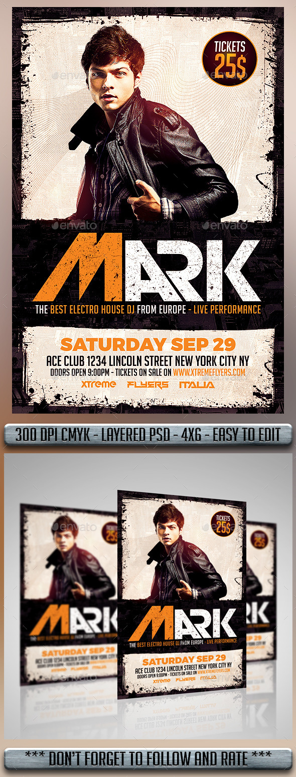 Electro DJ Flyer - Flyers Print Templates