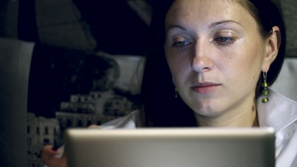 Beautiful Girl With a Tablet Computer Beautiful Girl With a Tablet Computer