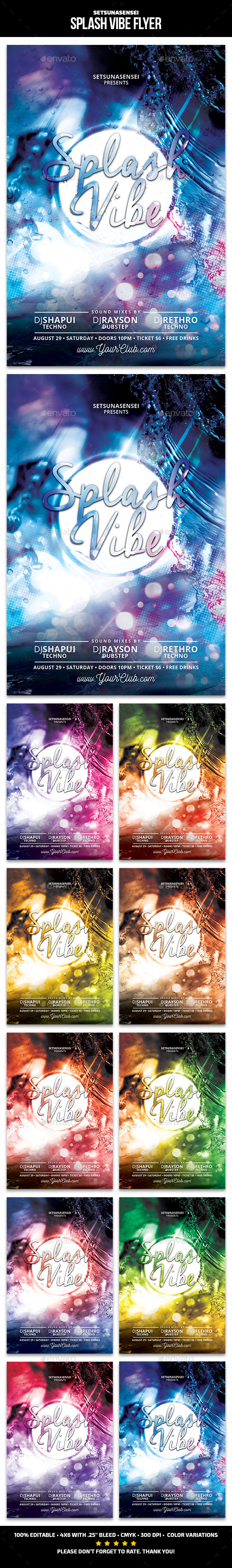 Splash Vibe Flyer - Clubs & Parties Events