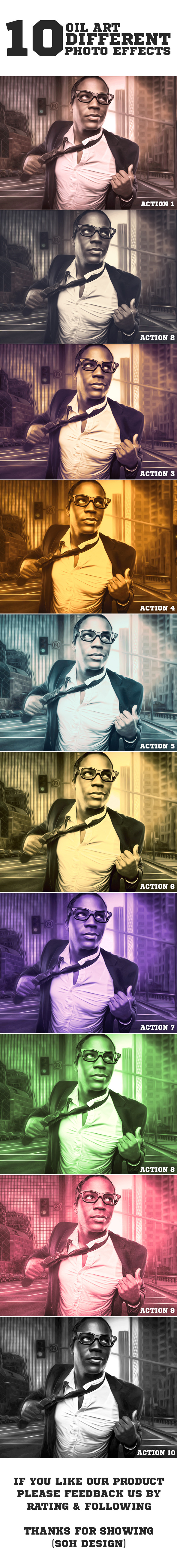 10-Different Oil Art Photo Effects - Photo Effects Actions