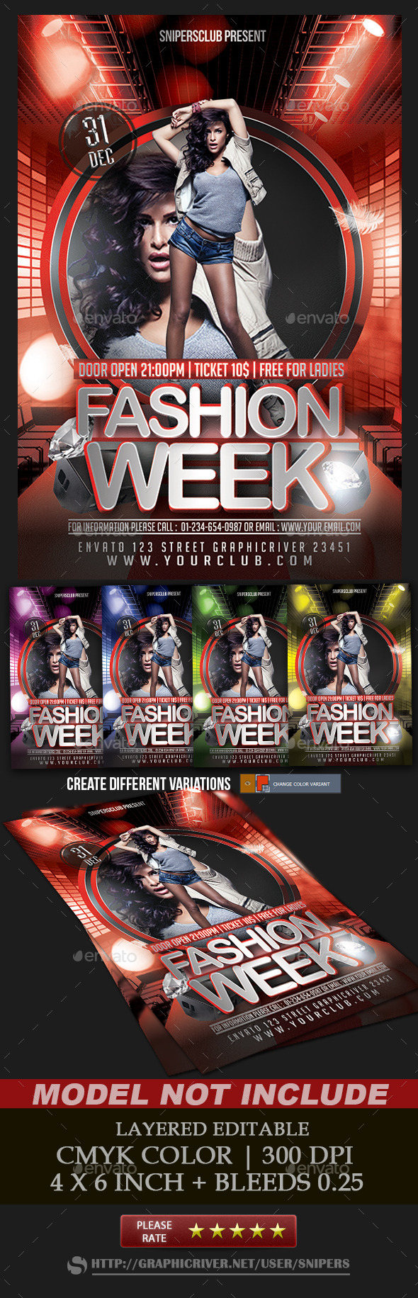 Fashion Week - Events Flyers