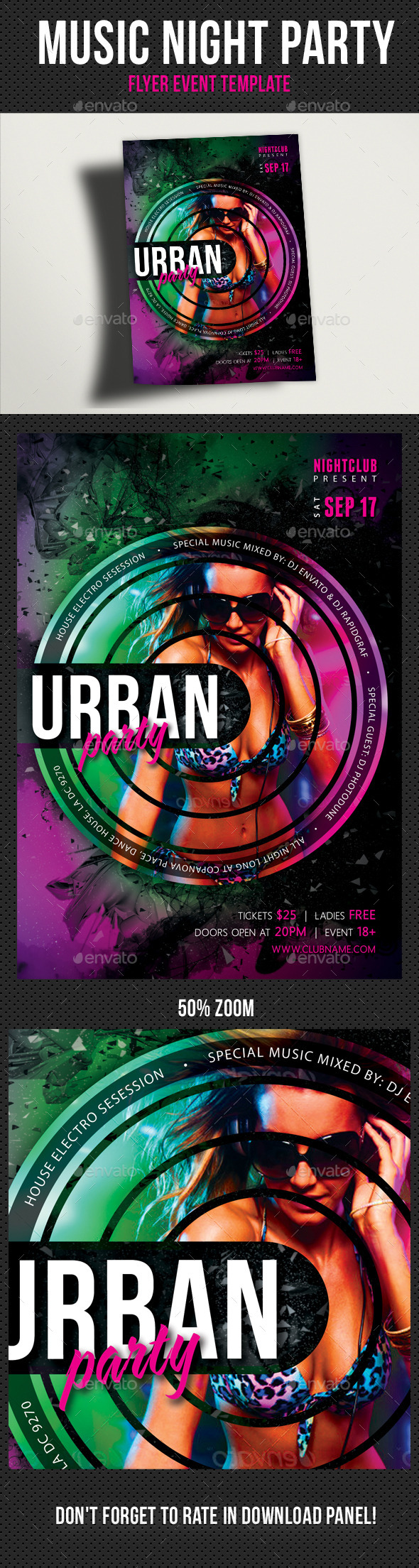 Music Night Party Flyer Template 20 - Clubs & Parties Events