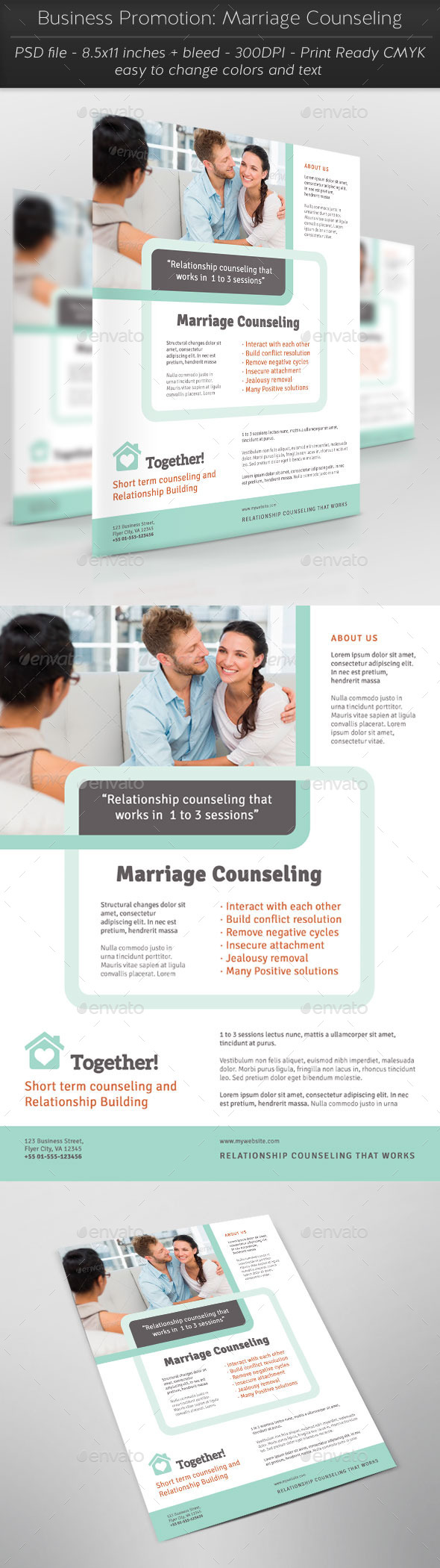 Business Promotion: Marriage Counseling - Flyers Print Templates