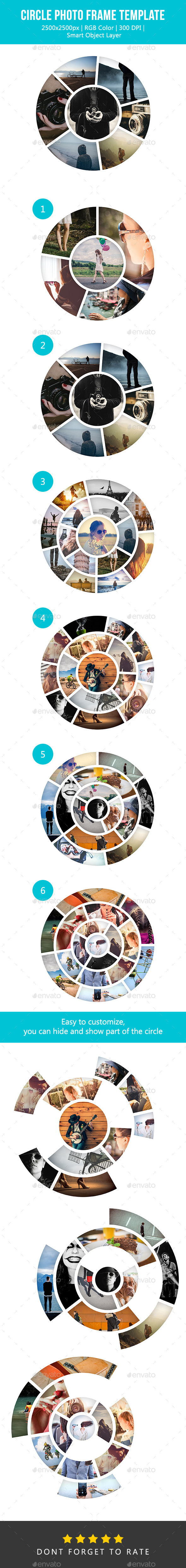 Circle Photo Frame Templates - Photo Templates Graphics